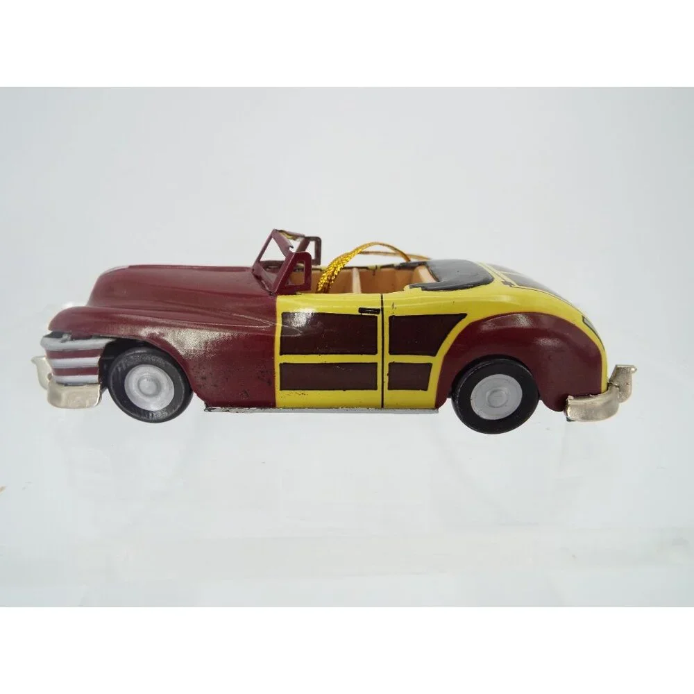 Restoration Hardware Classic Tin Toys 1947 Woody Car Ornament with Box
